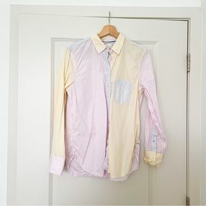 J CREW • classic-fit cotton poplin shirt in cocktail stripe